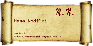 Masa Noémi névjegykártya